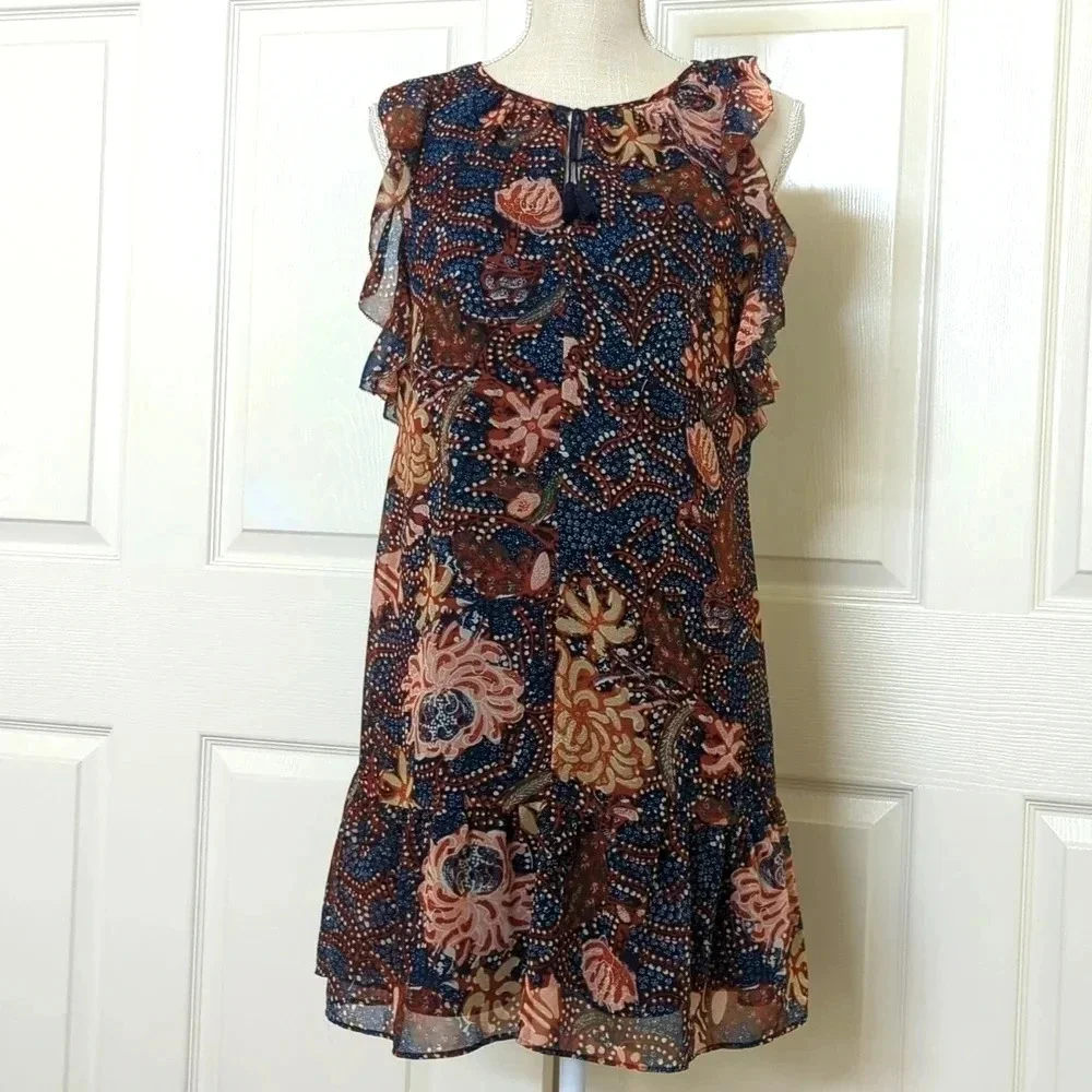 Madewell Sea Floral Lily Ruffle Dress